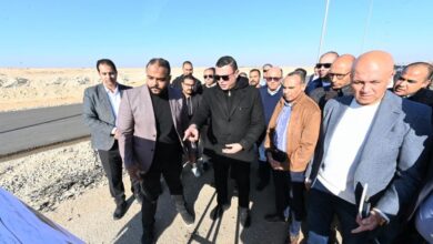 الشربيني يتفقد مشروع محور سفنكس بطول 16 كيلومترًا في ختام جولته